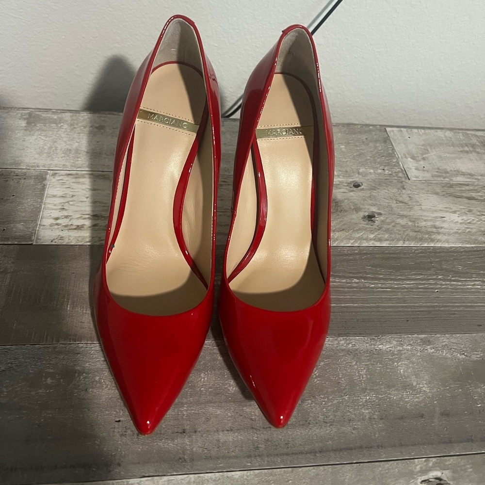 Marciano Red and‎ Gold Heels Size 38